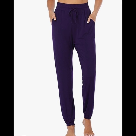 PURPLE casual yoga lounge pants - Picture 1 of 5